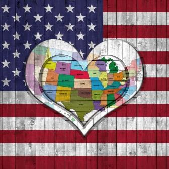 heart with us states and flag